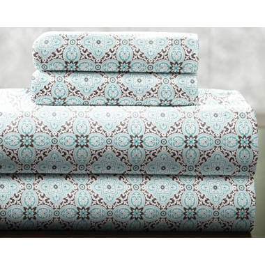 Charlton Home Reseda Geometric 100 Cotton Flannel Sheet Set